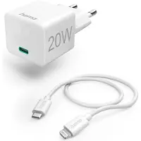 Hama Usb-c Netadapter + Lightning-kabel 20 W Pd Wit (201620)
