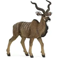 Papo Figurine Antilope Koudou - 13 cm x 14 cm - Wit en Multicolor - Voor Kinderen van 3 jaar en ouder