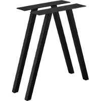 En.casa Stalen A tafelpoot set van 2 meubelpoot 70x12x72 cm zwart