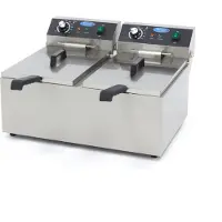 Maxima - Gastrofriteuse - 2 x 11 liter - 2 manden - Geschikt voor maximaal 2,8 kg friet