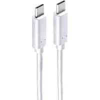 Shiverpeaks USB Kabel 3.2 USB Typ C Stecker auf USB Typ C Stecker, Gen 2x2 weiß, 0,25m