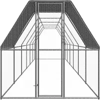 vidaXL Kippenhok 2x12x2 m gegalvaniseerd staal