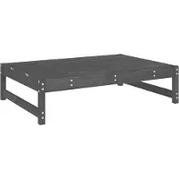 vidaXL Tuinvoetenbank 120x80 cm massief grenenhout grijs