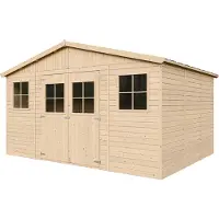 Timbela M331+M331G - Houten tuinhuis - 11,91 m² - 320x418xH252 cm - met vloer