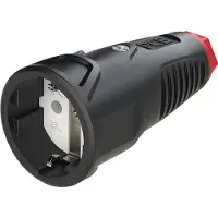 Pce 2510-sr Koppeling met randaarde Rubber, Thermoplast 250 V Zwart, Rood