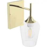 Toolight Elegante gouden wandlamp - 1 lichtpunt - tijdloos design - 200x130x260 mm