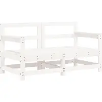 vidaXL Tuinhoekbanken 2 st massief grenenhout wit