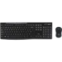 Logitech Toetsenbord en muis set - Draadloos - - MK270 - AZERTY - Zwart