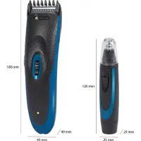Clatronic ProfiCare PC-HSM/R 3052 -Tondeuse/Baardtrimmer - Oor- en neushaartrimmer - Zwart, Blauw