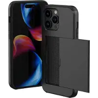 IMoshion Backcover met pasjeshouder voor de Apple iPhone 15 Pro Max - Zwart