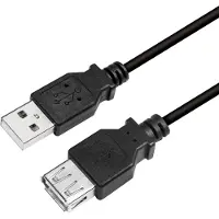 Logilink USB 2.0-verlengkabel, zwart, 2.0 m