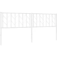 vidaXL Vervangend hoofdbord 193 cm metaal wit