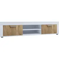 VCM UsiloXL TV-meubel 2 deuren wit, eik decor.