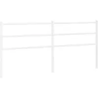 vidaXL Vervangend hoofdbord 200 cm metaal wit