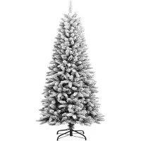vidaXL Kunstkerstboom met sneeuw 120 cm PVC en PE