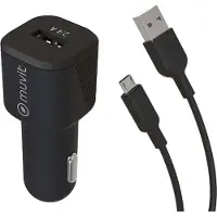 Muvit MCPAK0016 oplader voor mobiele apparatuur Universeel Zwart Sigarettenaansteker Auto