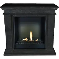 Xaralyn Bio-ethanol haard - Kreta-Mini BCL-SBU - zwart natuursteen - 3 KW verwarming - haardombouw inclusief inbouwhaard - schouw