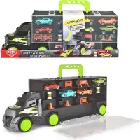 Simba Dickie Toys - Vrachtwagenkoffer met 4 gegoten voertuigen