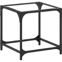 vidaXL Salontafel met transparant glazen blad 40x40x40 cm staal