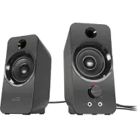 Speedlink DAROC-stereoluidspreker met USB-voeding, zwart, rode status-LED, draaiknop