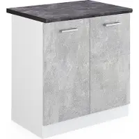 Vicco Wastafelkast R-Line Beton 80 cm , WB Antraciet, Model 45538