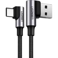 UGREEN - haakse - kabel USB - USB Type C Quick Charge 3.0 QC3.0 - 3 - A - 2 - m - grijs - (US176 - 20857)