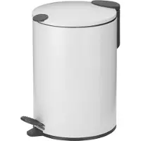 kela Pedaal Afvalemmer, 3 L, Mat Wit - | Mats