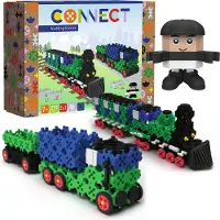 Trefl Houten Speelgoedtrein met Vrachtwagen en Trailer FSC Mix 70% - Duurzaam Houten Speelgoed - 2 onderdelen - Vanaf 3 jaar