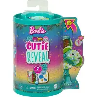 Mattel Kleine Poppen en Accessoires, Cutie Reveal Chelsea Pop met Olifant Pluche Kostuum & 7 Verrassingen Inclusief Kleurverandering, Jungle Serie