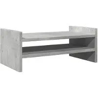 vidaXL Monitorstandaard 50x27x20 cm bewerkt hout betongrijs