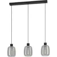 Eglo LED Smart Pendelleuchte Molochio-Z Schwarz 88cm 3 x 3,7W 1500lm RGBTW 2700K-6500K Dimmbar App Google Alexa Bluetooth ZigBee