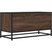vidaXL Tv-meubel 80x34,5x40 cm bewerkt hout metaal bruin eikenkleur