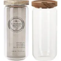 Excellent houseware Glazen luxe keuken voorraadpot/voorraadbus 1000 ml - Voorraadpot