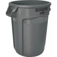 Rubbermaid Brute recyclebare afvalbak, polyethyleen, rond, 121 l, grijs