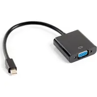 Lanberg AD-0006-BK videokabeladapter 0,2 m VGA (D-Sub) Mini DisplayPort Zwart