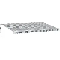 vidaXL Luifel automatisch uittrekbaar 600x300 cm antracietkleur en wit