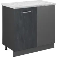 Vicco R-Line Hoekkast – 86 cm WB Marmer Zwart beton