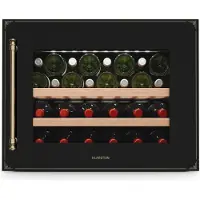Klarstein Vinsider Victoria 28 wijnkoeler – 28 flessen, 1 zone, 5–20°C, touchscreenbediening, LED-verlichting, trillings- en UV-bescherming, stil, klaar voor installatie, zwart