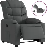 vidaXL Fauteuil elektrisch verstelbaar stof donkergrijs
