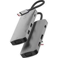 LINQ Connects 7-in-1 USB-C HDMI Adapter – Geschikt voor Triple Display MST, Multifunctionele Hub voor Laptops en Tablets