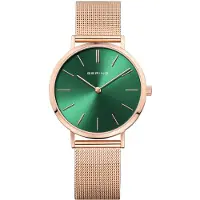 Bering Damenarmbandhorloge 14134-368, groene, klassiek design