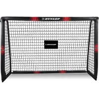 Dunlop Voetbaldoel - Voetbal Goal 180 x 120 x 60 cm - Voetbalgoal Groot - Buitenspeelgoed voor Kinderen en Volwassenen - Snelle Montage - Voetbal Training Doel - Metaal - Zwart/ Rood