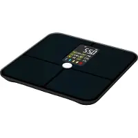 AENO Slimme weegschaal voor het lichaam, model BS2S, meet 16 lichaamsmetingen, geschikt tot 180 kg, met een gekleurd display