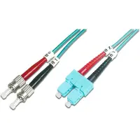 Digitus LogiLink, 2 meter, 50/125, ST - SC, Om3, 10 Gbit/s, oranje