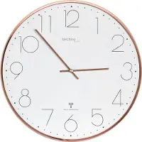Technoline WT 8235 gold optik Wandklok Zendergestuurd 35 cm x 350 mm x 350 mm x 25 mm Rose gold