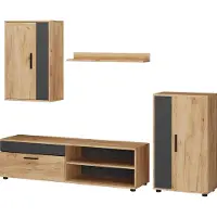 Vicco Berno Wandmeubel – set, 4 delen Krachtige eik goud