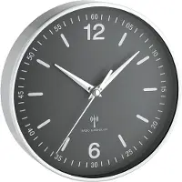 TFA-Dostmann 60.3503 Zendergestuurd Wandklok 19.5 cm x 19.5 cm x 50 mm x 19.5 cm x 50 mm Aluminium