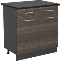 Vicco R-Line Keukenonderkast – 80 cm, WB Antraciet Edel grijs