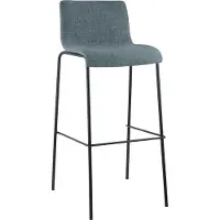 CLP Hover Barkruk - Stof blauw zwart