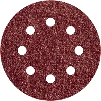Wolfcraft 2070000 5 Disques Abrasifs Auto-agrippants Ø 125 Mm, Perforés, Corindon Grains 80